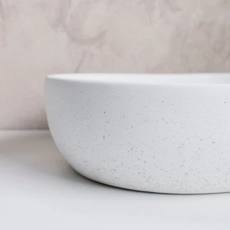 Sira Handgjorda Cement Tvättställ Lagoon Vit Matt 59 cm