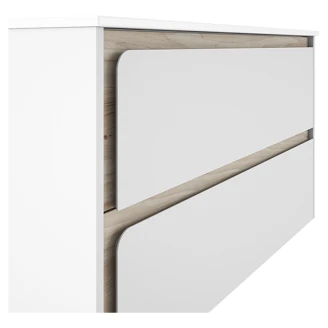Badrumskommod Clarte Vit-Ek Matt 100 cm med Handfat Vit Blank