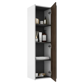 Högskåp Clarte Vit-Walnut Matt