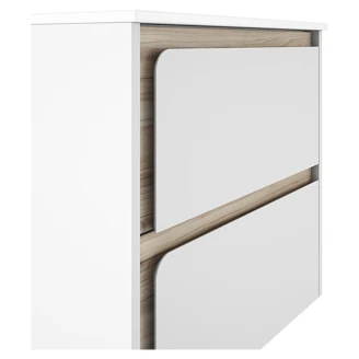 Badrumskommod Clarte Vit-Ek Matt 60 cm med Handfat Vit Blank