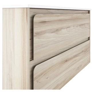 Badrumskommod <strong>Clarte</strong>  Ek Matt 100 cm med Handfat Vit Blank