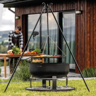 <strong>CookKing</strong>  Tripod Grill Vinsch 180 cm med Grillgaller Silver 80 cm 