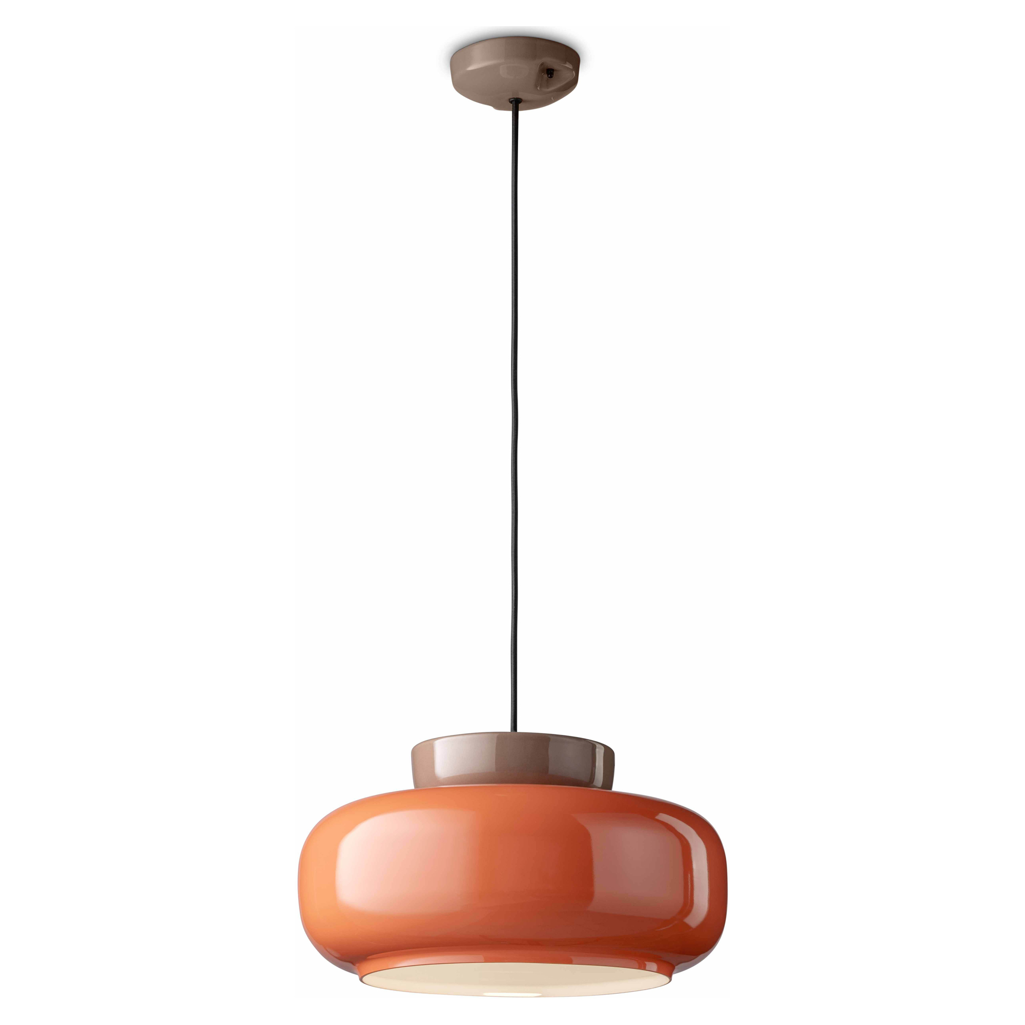 Ferroluce Hängande Lampa Maracana Orange, Brun