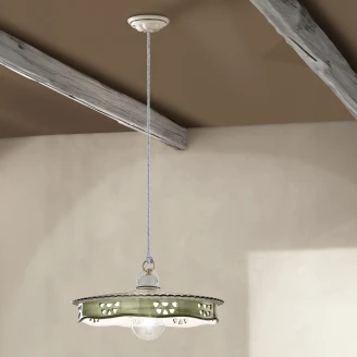 Ferroluce Hängande Lampa <strong>Alessandria</strong>  Grön ∅ 33 cm 