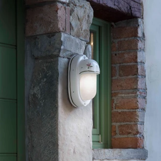 Ferroluce Vägglampa <strong>Brindisi Ny</strong>  Vit, Grön 24 сm