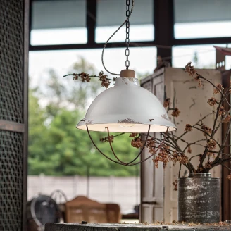 Ferroluce Hängande Lampa <strong>Gamma Industrial</strong>  Vintage Vit