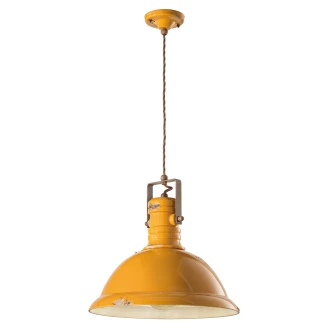 Ferroluce Hängande Lampa <strong>Gamma Industrial</strong>  Vintage Gul ∅ 40 cm