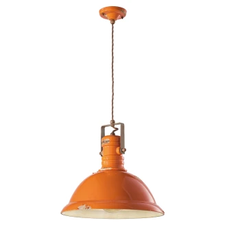 Ferroluce Hängande Lampa <strong>Gamma Industrial</strong>  Vintage Orange ∅ 40 cm