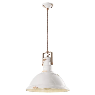 Ferroluce Hängande Lampa <strong>Gamma Industrial</strong>  Vintage Vit ∅ 40 cm