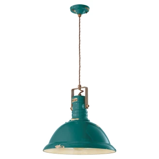 Ferroluce Hängande Lampa <strong>Gamma Industrial</strong>  Vintage Grön ∅ 40 cm
