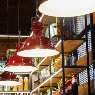 Ferroluce Hängande Lampa <strong>Gamma Industrial</strong>  Vintage Bordeaux ∅ 40 cm