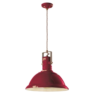 Ferroluce Hängande Lampa <strong>Gamma Industrial</strong>  Vintage Bordeaux ∅ 40 cm