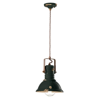 Ferroluce Hängande Lampa <strong>Gamma Industrial</strong>  Vintage Svart ∅ 23 cm