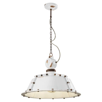Ferroluce Hängande Lampa <strong>Gamma Industrial</strong>  Vintage Vit ∅ 52 cm