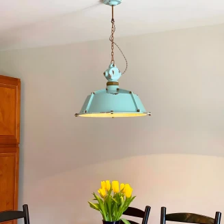 Ferroluce Hängande Lampa <strong>Gamma Industrial</strong>  Vintage Blå ∅ 52 cm