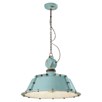 Ferroluce Hängande Lampa <strong>Gamma Industrial</strong>  Vintage Blå ∅ 52 cm