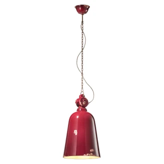 Ferroluce Hängande Lampa <strong>Gamma Industrial</strong>  Vintage Bordeaux ∅ 31 cm