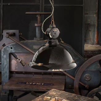 Ferroluce Hängande Lampa <strong>Gamma Industrial</strong>  Vintage Svart ∅ 40 cm