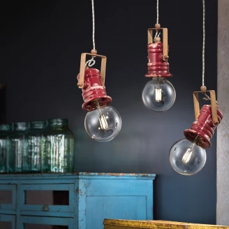 Ferroluce Hängande Lampa <strong>Urban Ny</strong>  Vintage Bordeaux