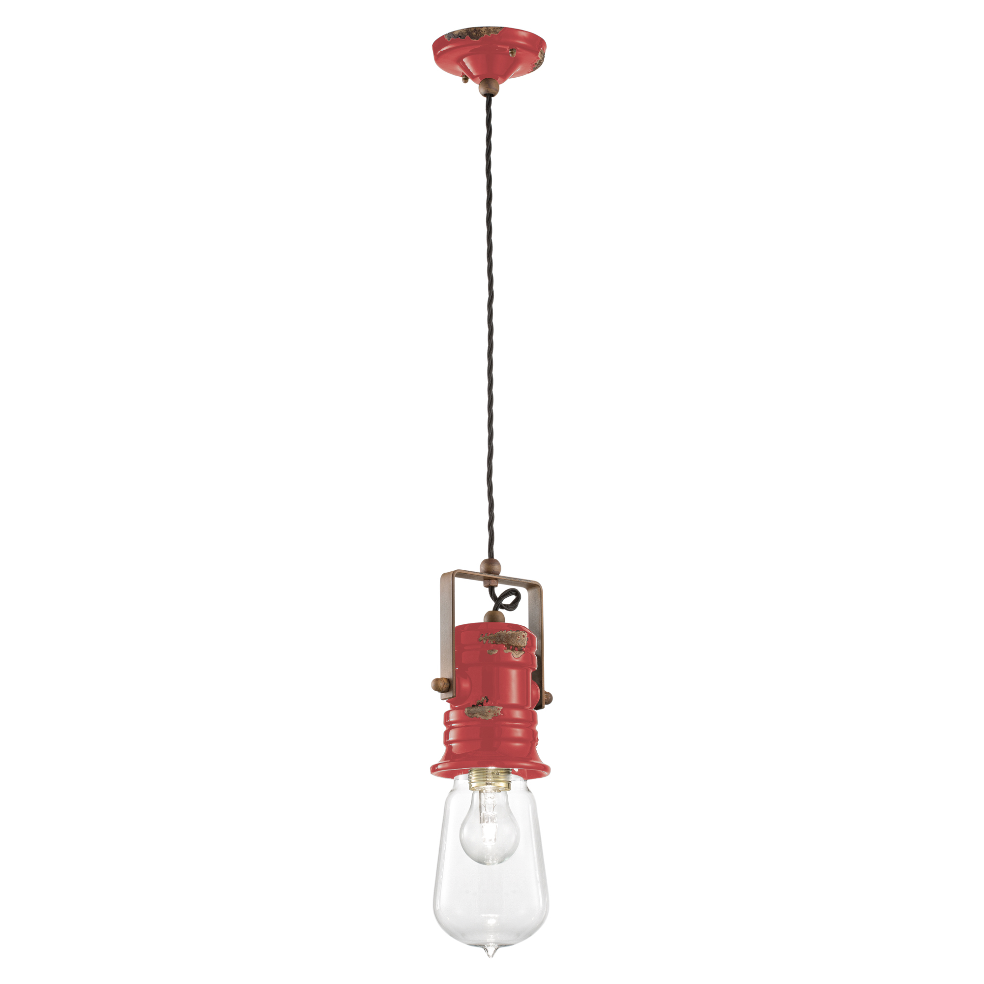 Ferroluce Hängande Lampa Urban Ny Vintage Rosa ∅ 10.5 cm
