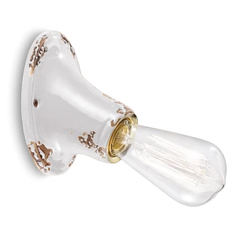 Ferroluce Vägglampa <strong>Alpha Vintage</strong>  Vit