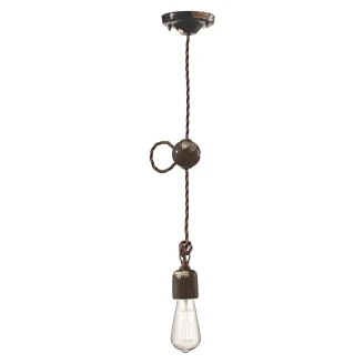 Ferroluce Hängande Lampa <strong>Alpha Vintage</strong>  Svart