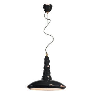 Ferroluce Hängande Lampa <strong>Alpha Vintage</strong>  Svart ∅ 40 cm