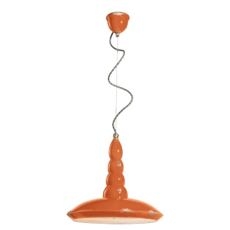 Ferroluce Hängande Lampa <strong>Alpha Vintage</strong>  Orange ∅ 40 cm