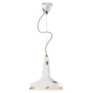 Ferroluce Hängande Lampa <strong>Alpha Vintage</strong>  Vit ∅ 35cm