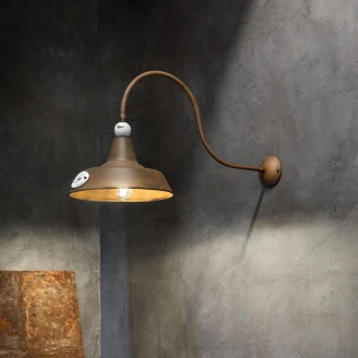 Ferroluce Vägglampa <strong>Grunge</strong>  Vintage Vit