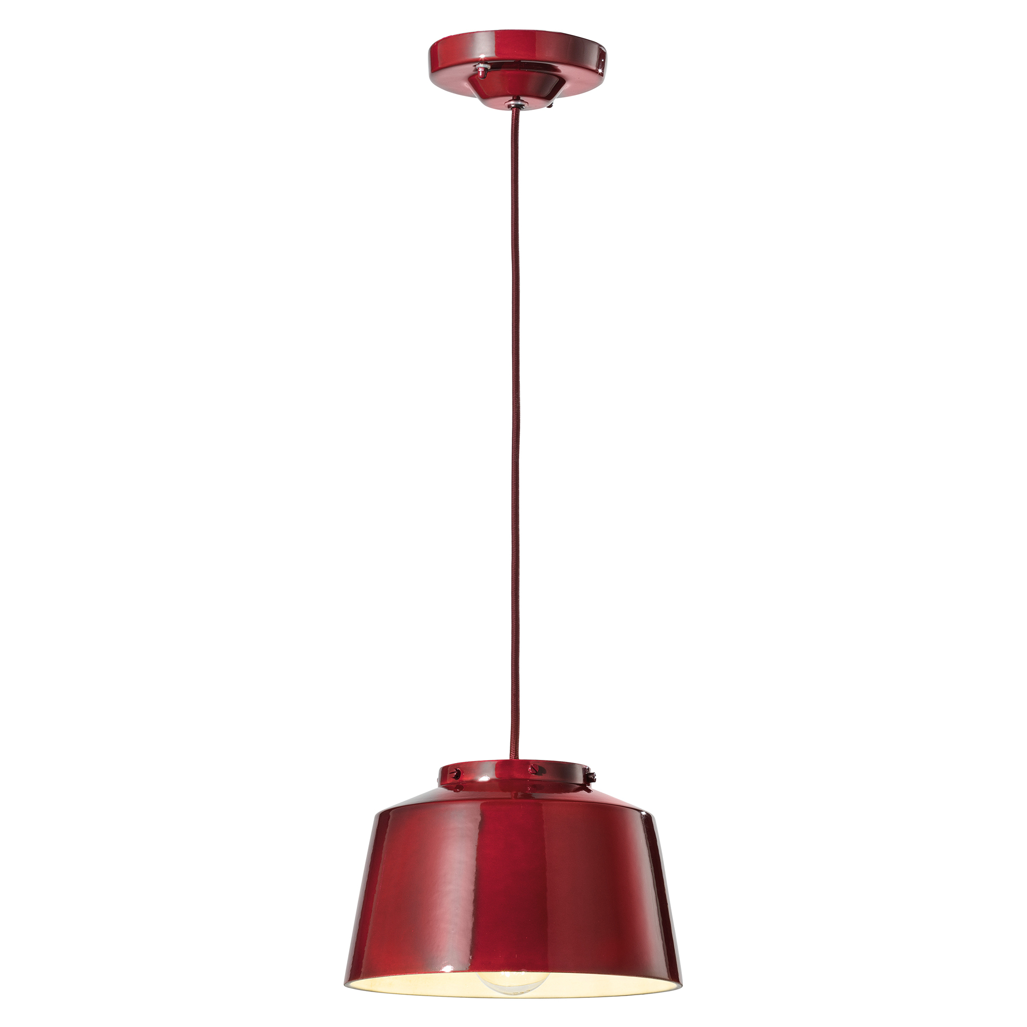 Ferroluce Hängande Lampa 50’s Bordeaux ∅ 23 cm