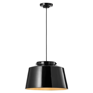 Ferroluce Hängande Lampa <strong>50’s</strong>  Svart Emalj ∅ 40 cm