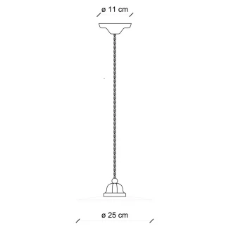 Ferroluce Hängande Lampa <strong>B&W</strong>  Svart, Vit ∅ 25 cm