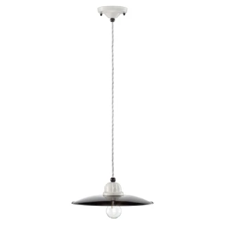 Ferroluce Hängande Lampa <strong>B&W</strong>  Svart, Vit ∅ 25 cm