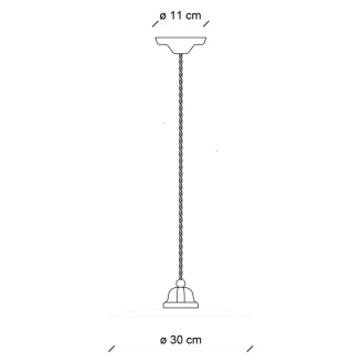 Ferroluce Hängande Lampa <strong>B&W</strong>  Svart, Vit ∅ 30 cm