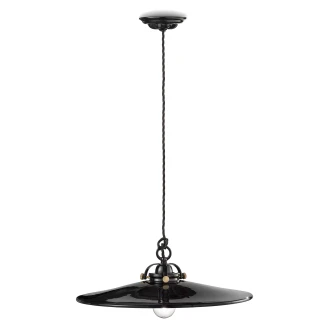 Ferroluce Hängande Lampa <strong>B&W</strong>  Svart Emalj ∅ 42 cm