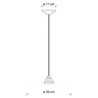Ferroluce Hängande Lampa <strong>B&W</strong>  Svart, Vit ∅ 35 cm