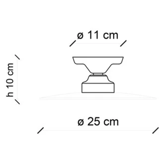 Ferroluce Taklampa <strong>B&W</strong>  Svart, Vit