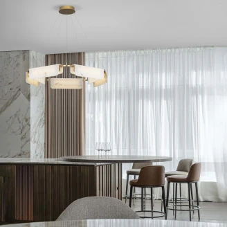 Nova Luce Hängande Lampa <strong>Aider</strong>  Guld, Beige Matt Ø 93 cm