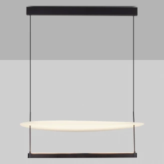 Nova Luce Hängande Lampa <strong>Diona</strong>  Svart, Vit Matt, Mjukt Ljus Ø 80 cm