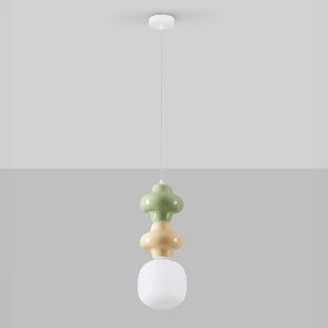 Nova Luce Hängande Lampa <strong>Clio Ny</strong>  Grön, Beige Blank 2 st