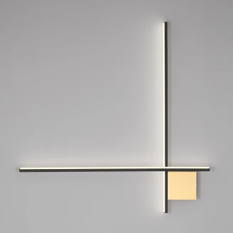 Nova Luce Vägglampa <strong>Cross Betta</strong>  Guld, Svart Matt 80 cm