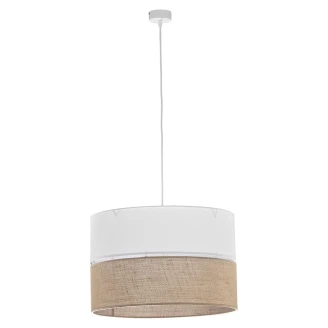 Hängande Lampa Rustico Vit, Jute Matt