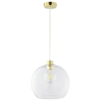 Hängande Lampa <strong>Flamma</strong>  Transparent Blank, Guld