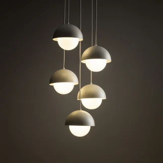 Hängande Lampa <strong>Lavardin</strong>  5 st Beige Matt