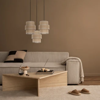 Hängande Lampa <strong>Luma</strong>  3 Brun Matt 210 cm