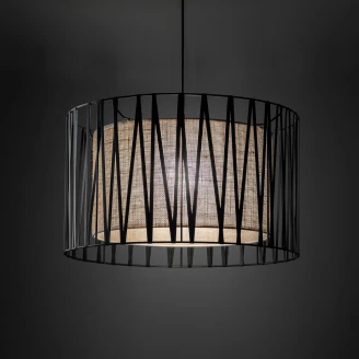 Hängande Lampa Tora Svart Brun Matt 120 cm