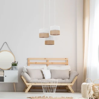 Hängande Lampa Rustico Vit, Beige Matt