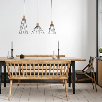 Hängande Lampa Vara Trio Svart Matt