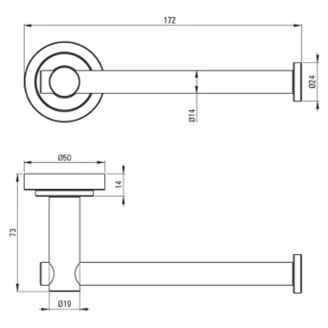Toalettpapirholder <strong>Temisto</strong>  Krom Blank